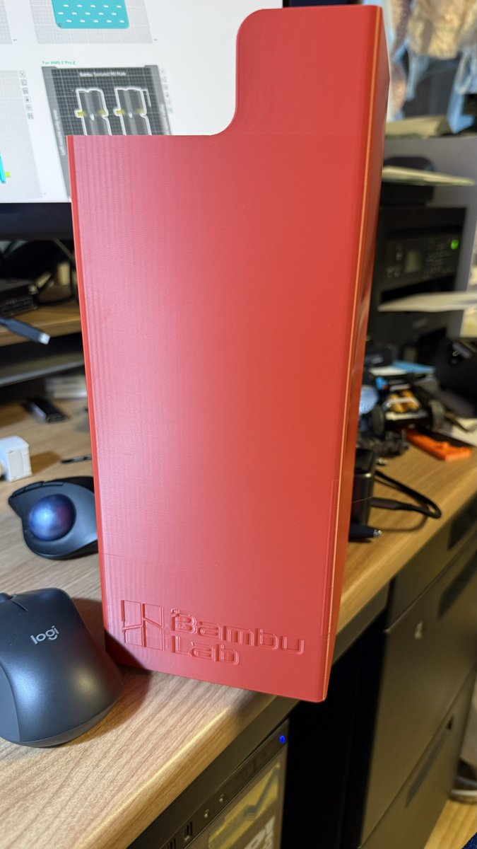 kei_plab0411's tweet photo. 巨大うんこボックスできた
ASAハイスピードで8時間完走
チャンバ60度でやっぱり端面0.4mmくらいはちょい反りがある
積層に関してはがっちり
だいぶ力入れても剥離しない割れない
#H2D
#bambulabjp
#bambulabglobal https://t.co/R7ZpbgO2o6