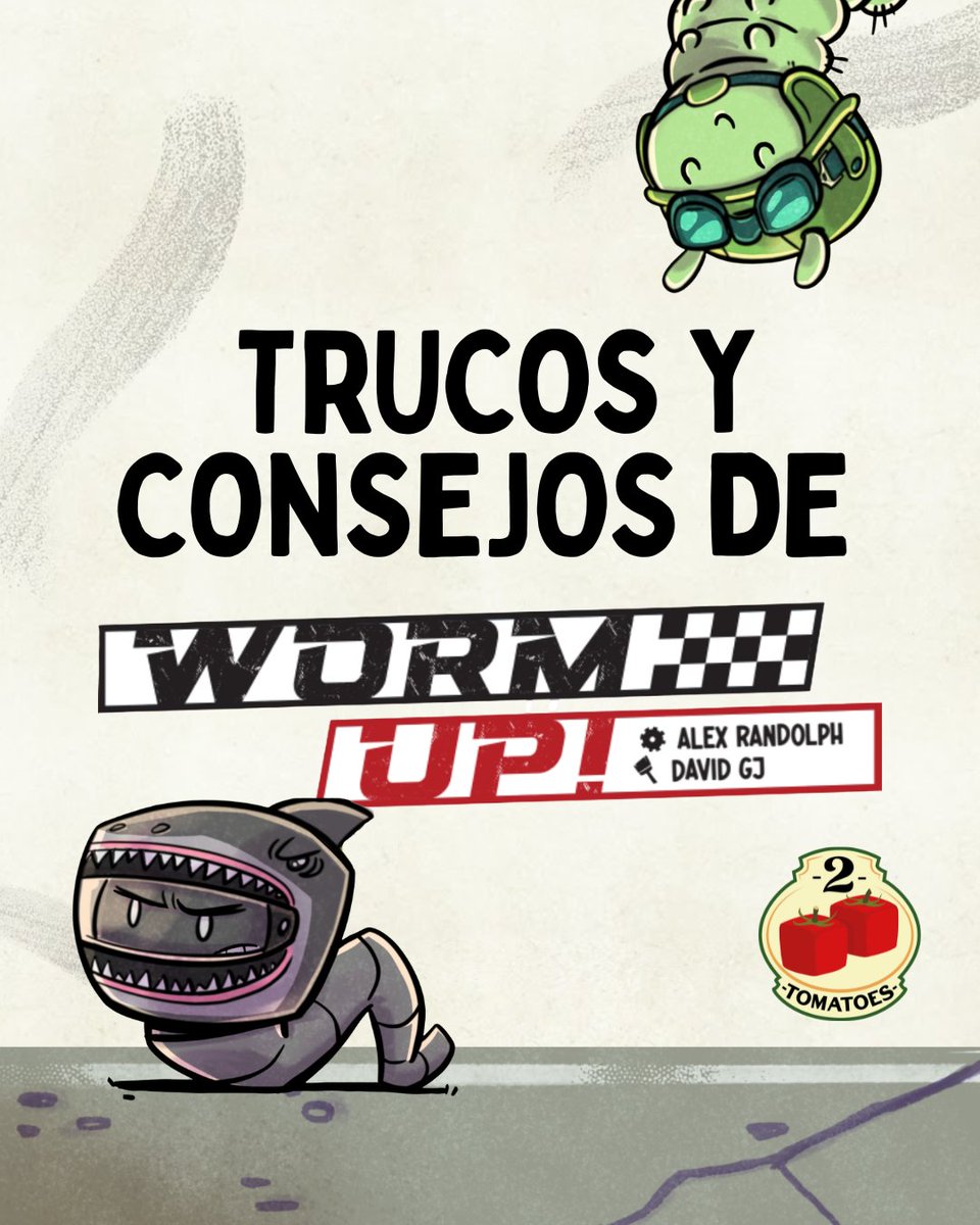 2TomatoesGms's tweet photo. ¿Estás preparado? Calienta que sales 🏁
Empieza la cuenta atrás para el lanzamiento de #WormUp 🐛 Si quieres convertirte en el más ágil, astuto y rápido apúntate estas lecciones para ganarle a todos tus rivales.
👥 5⌚️ 20 min 👣 +7 años
#juegosdemesa #boadgames #bgg https://t.co/nVDF4BpmYh