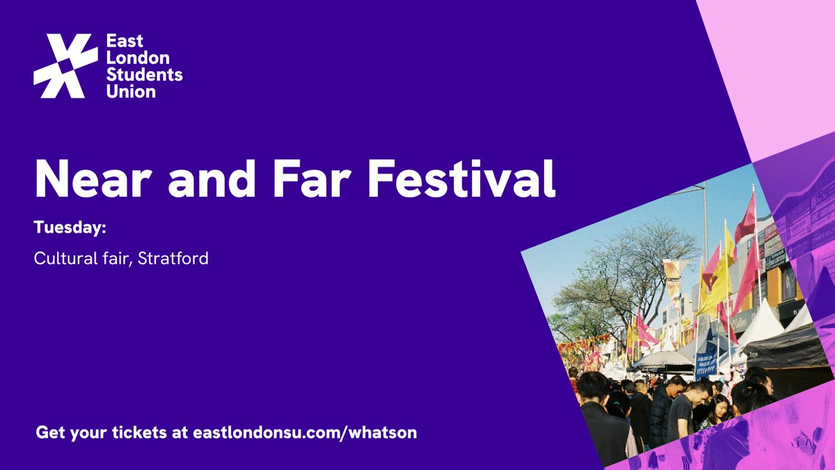 Our NFF fair showcases diverse traditions, customs, and stories from across the globe, including here in east London. 

From 12 - 2, head to the Arthur Edwards building to discover vibrant displays, participate in interactive cultural activities and games, and pick up a freebie!