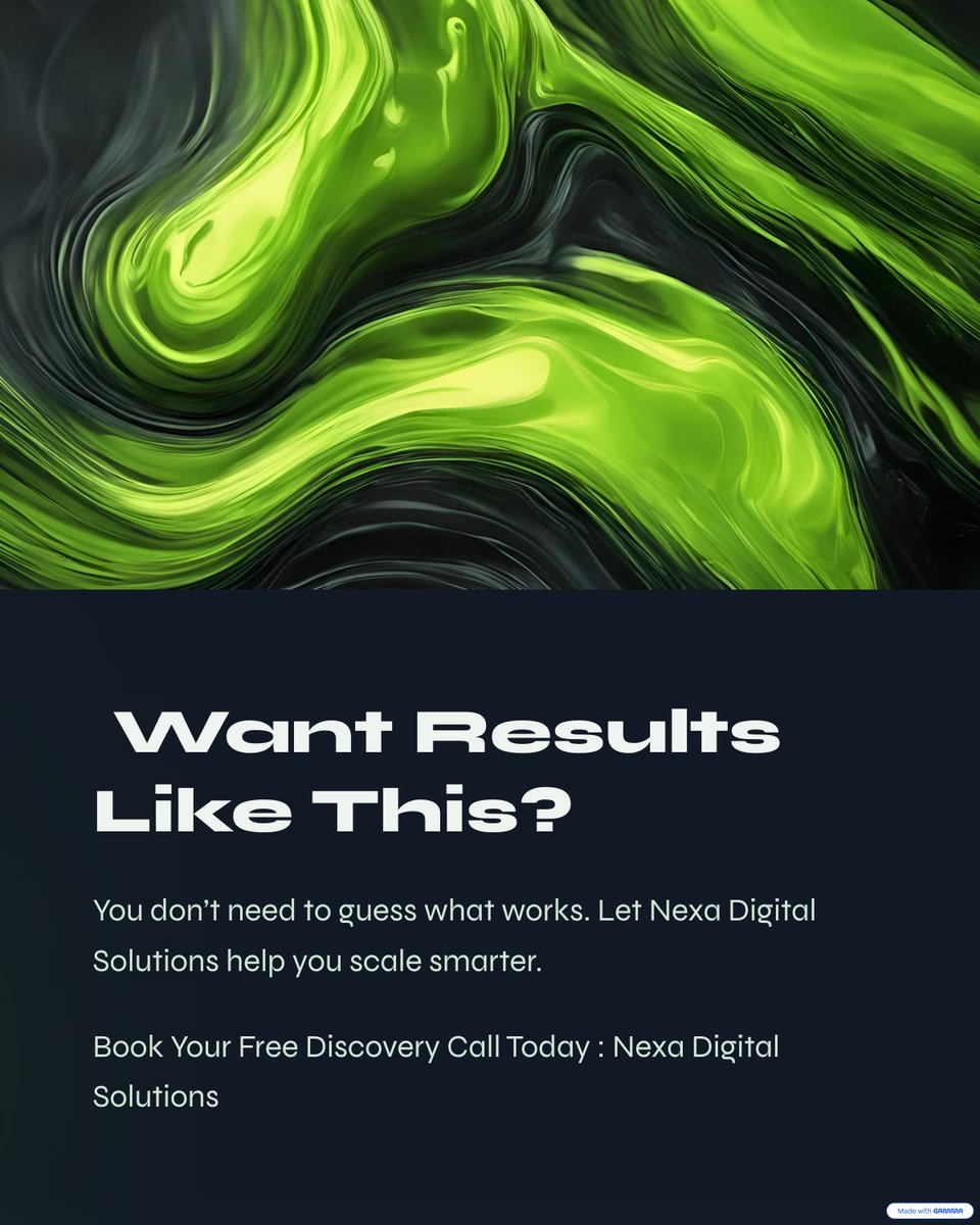 2.8x ROI in 30 days?
Here’s what our digital strategy can hypothetically deliver:
✅ +320% engagement
✅ +180% leads
✅ SEO + content + retargeting ads = growth.
Your brand could be next.
#DigitalMarketing #GrowthMarketing #LeadGen #NexaDigitalSolutions
