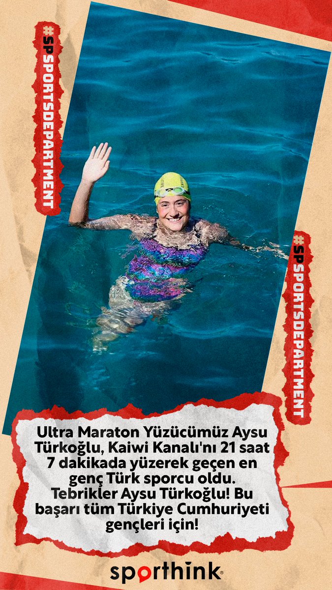 Ultra Maraton Yüzücümüz <a href="/aysuturkoglu_/">Aysu Türkoğlu</a> , Kaiwi Kanalı'nı 21 saat 7 dakikada yüzerek geçen en genç Türk sporcu oldu.
Tebrikler Aysu Türkoğlu! Bu başarı tüm Türkiye Cumhuriyeti gençleri için!