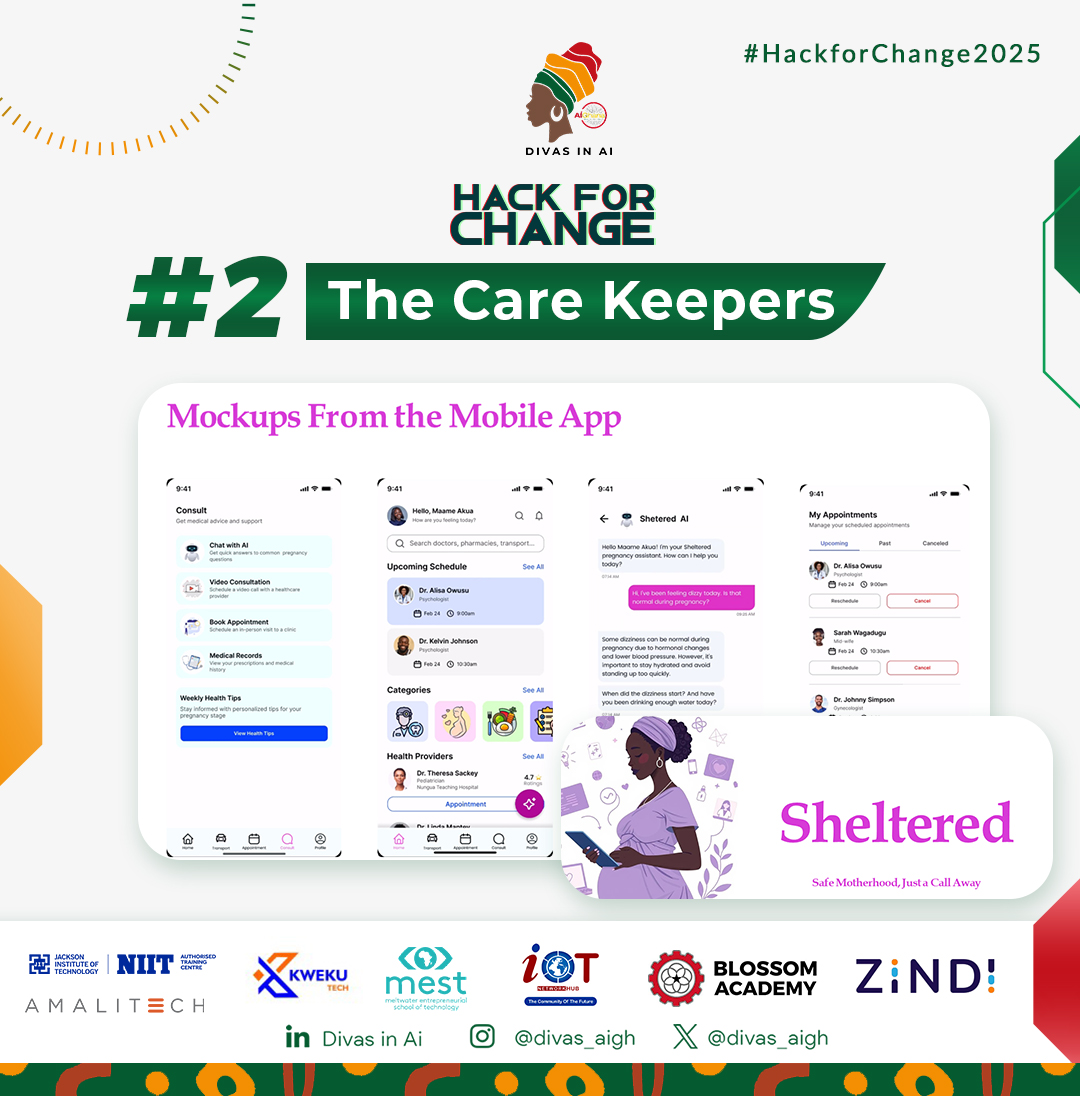 divas_aigh's tweet photo. Immense congrats to our TOP 5 #HackforChange2025 winners! #1 ThriveWell, #2 The Care Keepers, #3 InnovateHer, #4 Tech_Titans & #5 DaNerds showcased amazing AI for mental & maternal health. Proud of these
#WomenInTech! #GrowwithDivas #DiAG https://t.co/OUFdGVCeEl