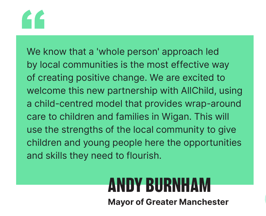 allchilduk's tweet photo. 💚 ALLCHILD TESTIMONIAL 💚
 #AllChild #testimonialtuesday  #ChildhoodMatters #CommunitySupport #AndyBurnham #Wigan #GreaterManchester #MayorofGreaterManchester https://t.co/yLxmROTahN