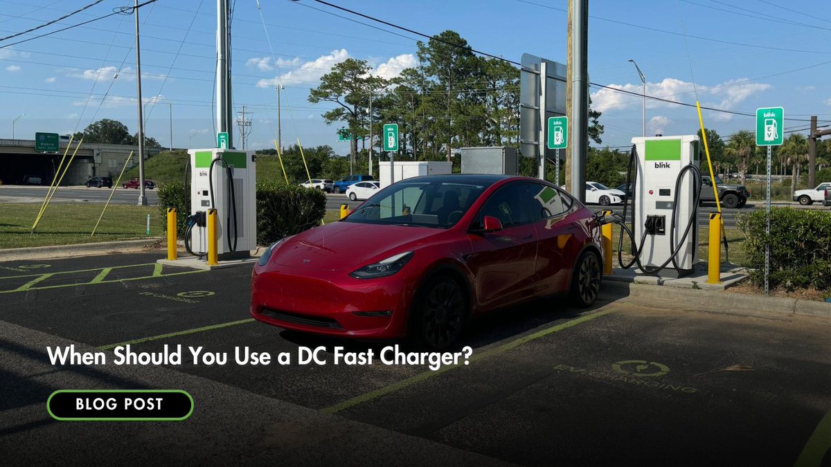 BlinkCharging's tweet photo. Need a quick EV boost? ⚡️

DC fast chargers are perfect when you’re on the go. 
Learn the best times to use one: https://t.co/nd7IXMv0SC

#EVCharging #DCFastCharging #ElectricVehicles #ChargeSmart #CleanEnergy #EVTips #BlinkCharging https://t.co/63eIa3qy6I