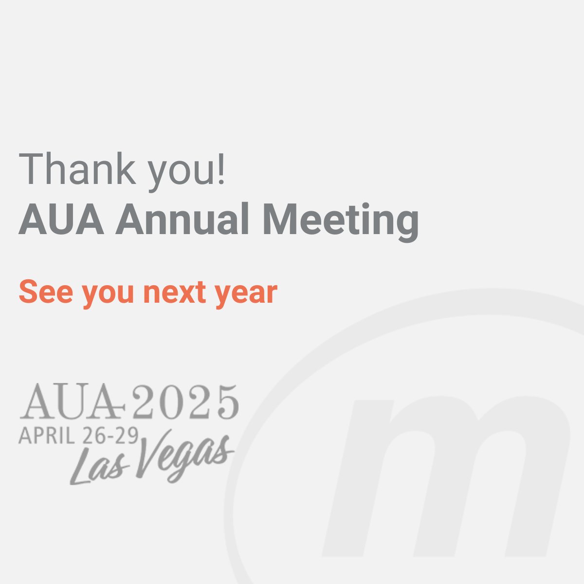 MediplusGynae's tweet photo. Thank you!
 AUA Annual Meeting, see you again next year.

#AUA25 #AUA2025 https://t.co/JxbaCDExjL