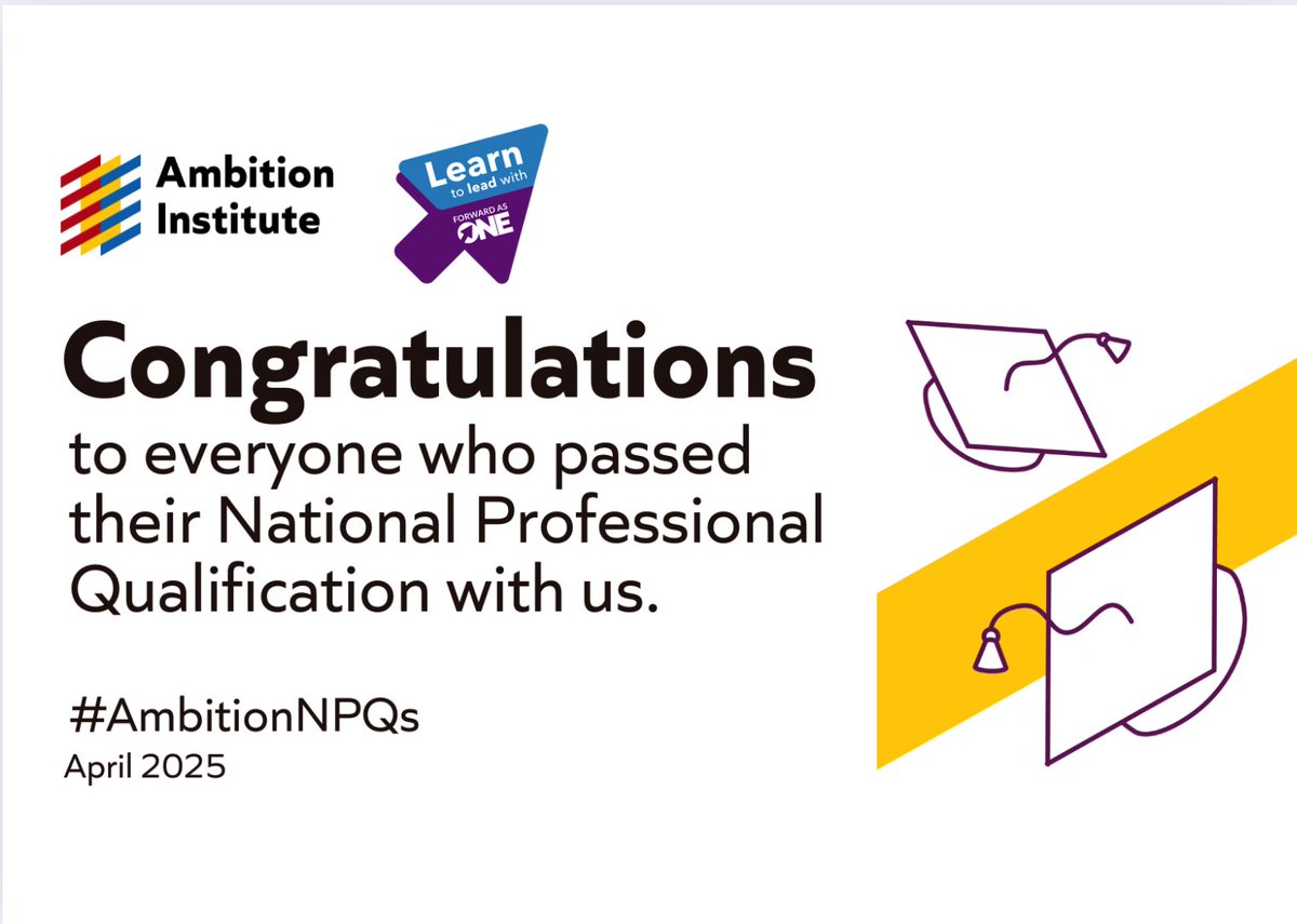 LEARN with FA1 (@learnwithfa1) on Twitter photo Congratulations to everyone who has passed their specialist NPQ assessments today. A fantastic achievement and we are very proud of you. <a href="/Ambition_Inst/">Ambition Institute</a> <a href="/ForwardAs1Trust/">Forward As One C of E Multi Academy Trust</a> #NPQ Congratulations to everyone who has passed their specialist NPQ assessments today. A fantastic achievement and we are very proud of you. <a href="/Ambition_Inst/">Ambition Institute</a> <a href="/ForwardAs1Trust/">Forward As One C of E Multi Academy Trust</a> #NPQ