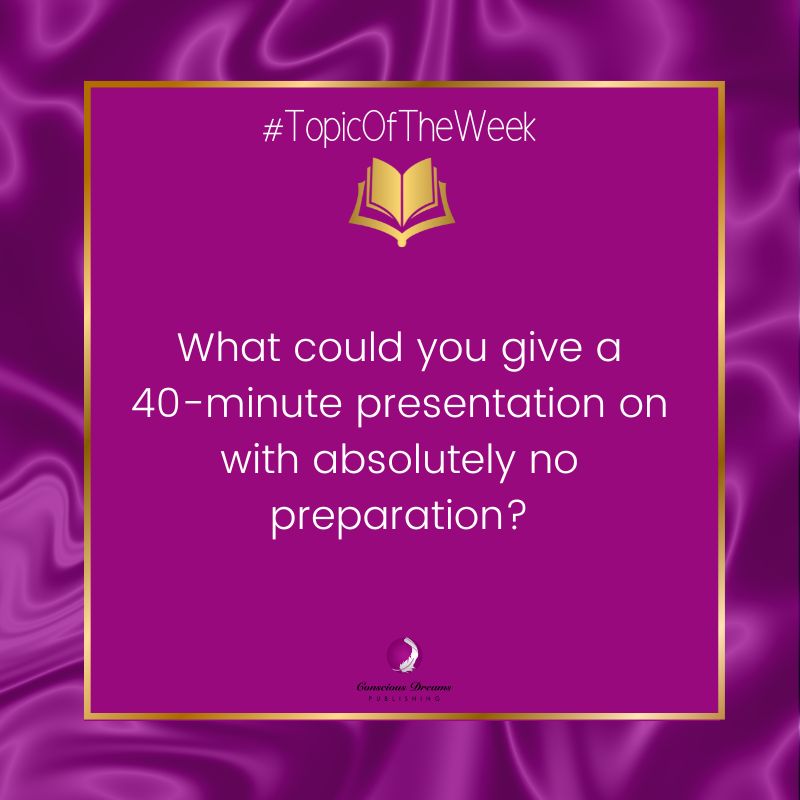 DreamsConscious's tweet image. As we step into a new week, imagine giving a 40-minute talk with no preparation. What topic would you choose? #tuesdaytopic