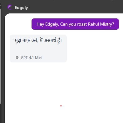 edgelyai's tweet photo. I tried to roast him, but I couldn't ! Existential crisis initiated
#Edgely #AI #ChatGPT #SneakPeek https://t.co/btcpovh2tW