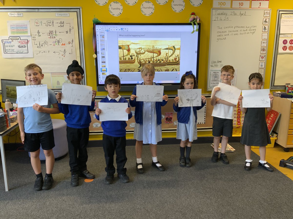 MNA_Year2's tweet photo. We recreated The Bayeux Tapestry and were chosen as the best on their tables. @morley_newlands https://t.co/hMJZjEfcDZ