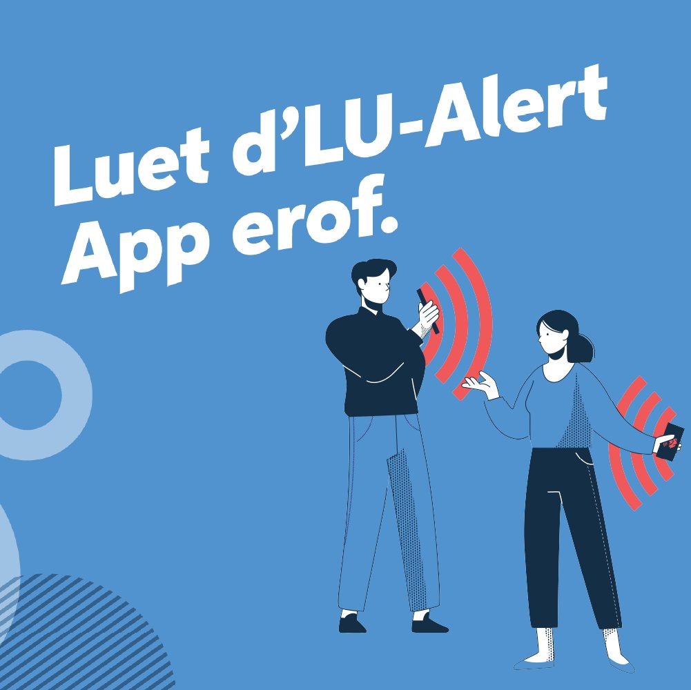 Net erféieren!

Haut mécht LU-Alert en nationalen Test iwwer Cell-Broadcast. 

Et besteet keng Gefor.

Informatioune ronderëm de System fannt dir op lu-alert.lu.