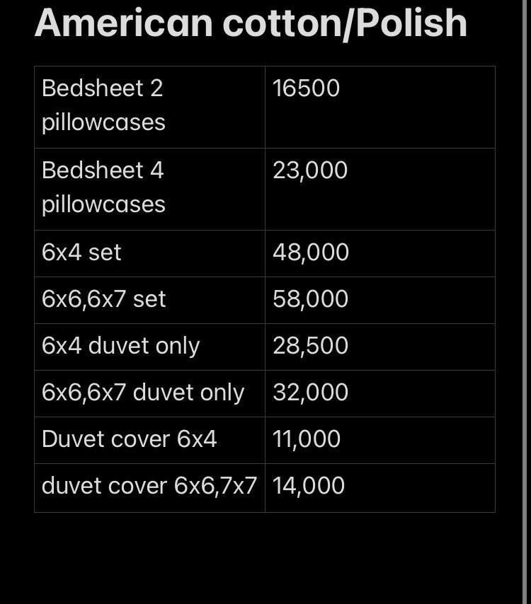 NanklingI's tweet image. Current price list of all our products 🙏🏽