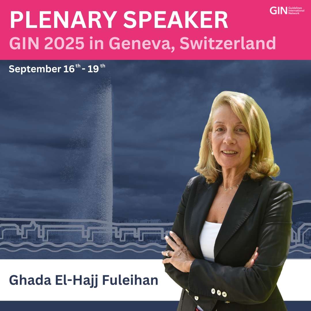 🌟 Exciting news! We’re absolutely delighted to welcome Ghada El-Hajj Fuleihan as a plenary speaker at #GIN2025 in Geneva! Secure your spot today to hear her insights and experience the #GINspirit in person!    
 
📅Save the Date: 16-19 September   
🔗bit.ly/41P0xep