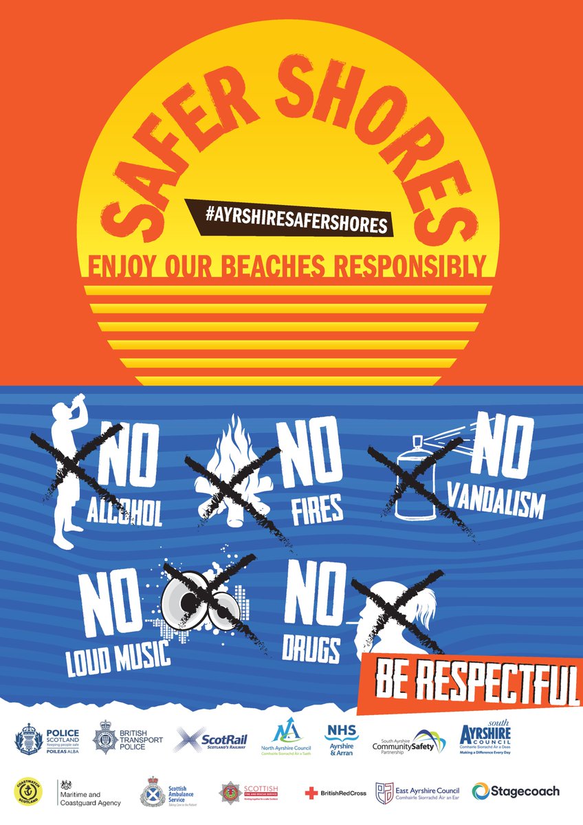Enjoy your day at the beach and remember to be respectful of others! Visit the beach for all the right reasons:

❌ No alcohol
❌ No fires
❌ No vandalism
❌ No loud music
❌ No drugs

Please tidy up before you leave and most importantly bin your litter 🚮 Remember to bring