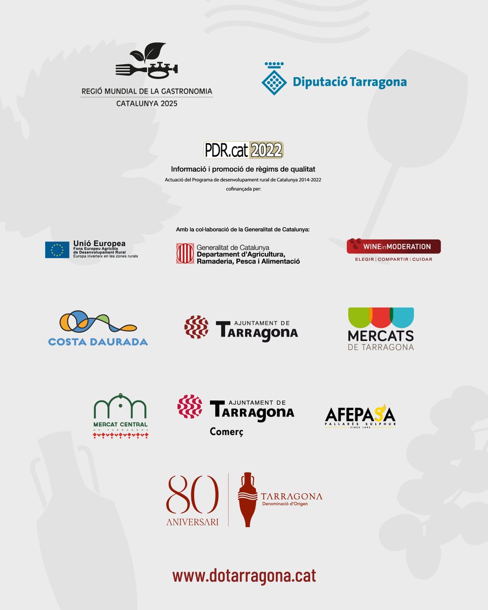 DO Tarragona (@dotarragona) on Twitter photo ⌛Comença el compte enrere per a una nova edició de la 𝐅𝐢𝐫𝐚 𝐝𝐞𝐥 𝐕𝐢 𝐝𝐞 𝐥𝐚 #𝐃𝐎𝐓𝐚𝐫𝐫𝐚𝐠𝐨𝐧𝐚! Anoteu a les vostres agendes: del 𝟯𝟬 𝗱𝗲 𝗺𝗮𝗶𝗴 𝗮 𝗹’𝟭 𝗱𝗲 𝗷𝘂𝗻𝘆! Aviat us anirem desgranant l’ampli programa d’activitats de l’edició d’enguany!
<a href="/MercatsTGN/">Mercats de Tarragona</a> ⌛Comença el compte enrere per a una nova edició de la 𝐅𝐢𝐫𝐚 𝐝𝐞𝐥 𝐕𝐢 𝐝𝐞 𝐥𝐚 #𝐃𝐎𝐓𝐚𝐫𝐫𝐚𝐠𝐨𝐧𝐚! Anoteu a les vostres agendes: del 𝟯𝟬 𝗱𝗲 𝗺𝗮𝗶𝗴 𝗮 𝗹’𝟭 𝗱𝗲 𝗷𝘂𝗻𝘆! Aviat us anirem desgranant l’ampli programa d’activitats de l’edició d’enguany!
<a href="/MercatsTGN/">Mercats de Tarragona</a>