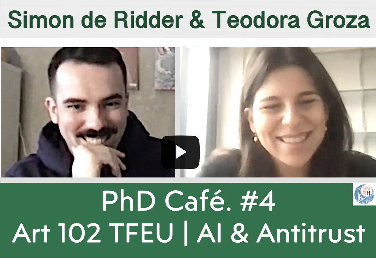 Happy to share the fourth episode of the PhD Café – a place where Magali Eben and I invite PhD competition law scholars to present their research. We have two great guests today.
The conversation is available here: 🎬  youtube.com/watch?v=jNCWRd…
