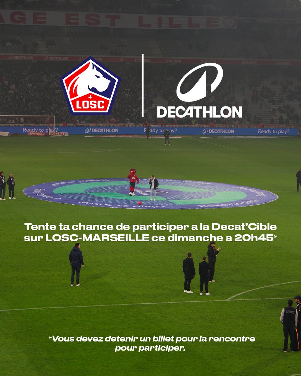 losclive's tweet image. Tente ta chance pour fouler la pelouse de la
@DecathlonArena à la mi-temps de #LOSCOM ce dimanche ! 
Pour participer : like et commente ce post ⤵️ 

𝑰𝒎𝒑𝒐𝒓𝒕𝒂𝒏𝒕 : 𝑖𝑙 𝑓𝑎𝑢𝑡 𝑑𝑒́𝑡𝑒𝑛𝑖𝑟 𝑢𝑛 𝑏𝑖𝑙𝑙𝑒𝑡 𝑑𝑒 𝑙𝑎 𝑟𝑒𝑛𝑐𝑜𝑛𝑡𝑟𝑒 𝑝𝑜𝑢𝑟 𝑝𝑎𝑟𝑡𝑖𝑐𝑖𝑝𝑒𝑟 🎟️