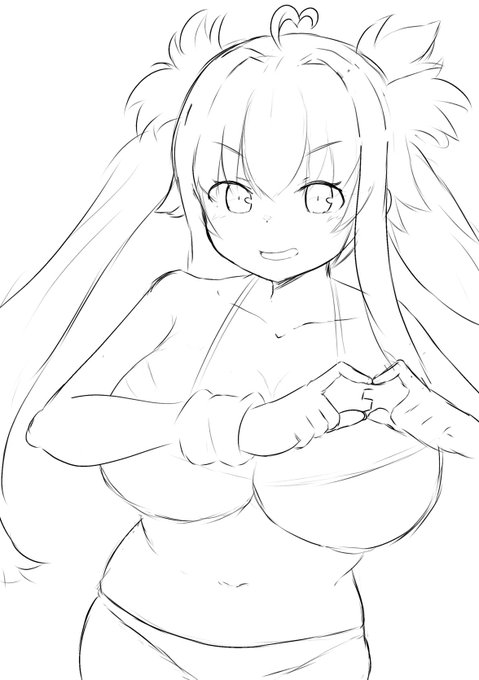 こっちの髪型もかいてる 