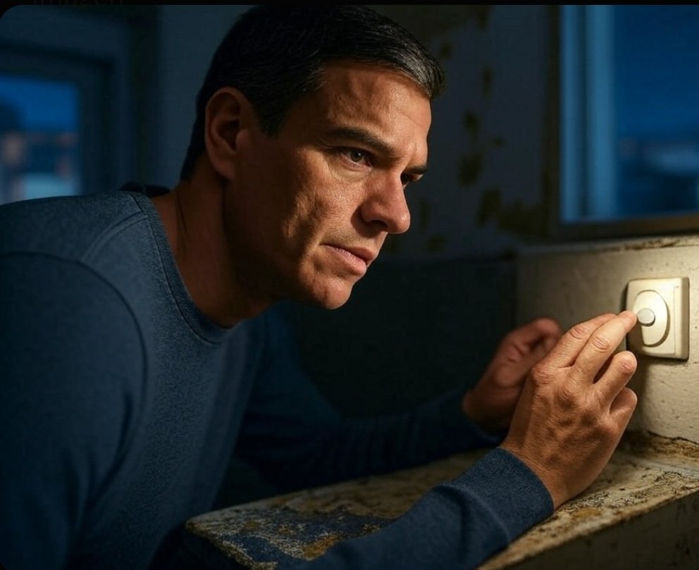 Se filtra una imagen de pedro Sánchez apagando la luz!!

#apagon #ULTIMAHORA #apagón #apagao #ApagonNacional #apagonespaña