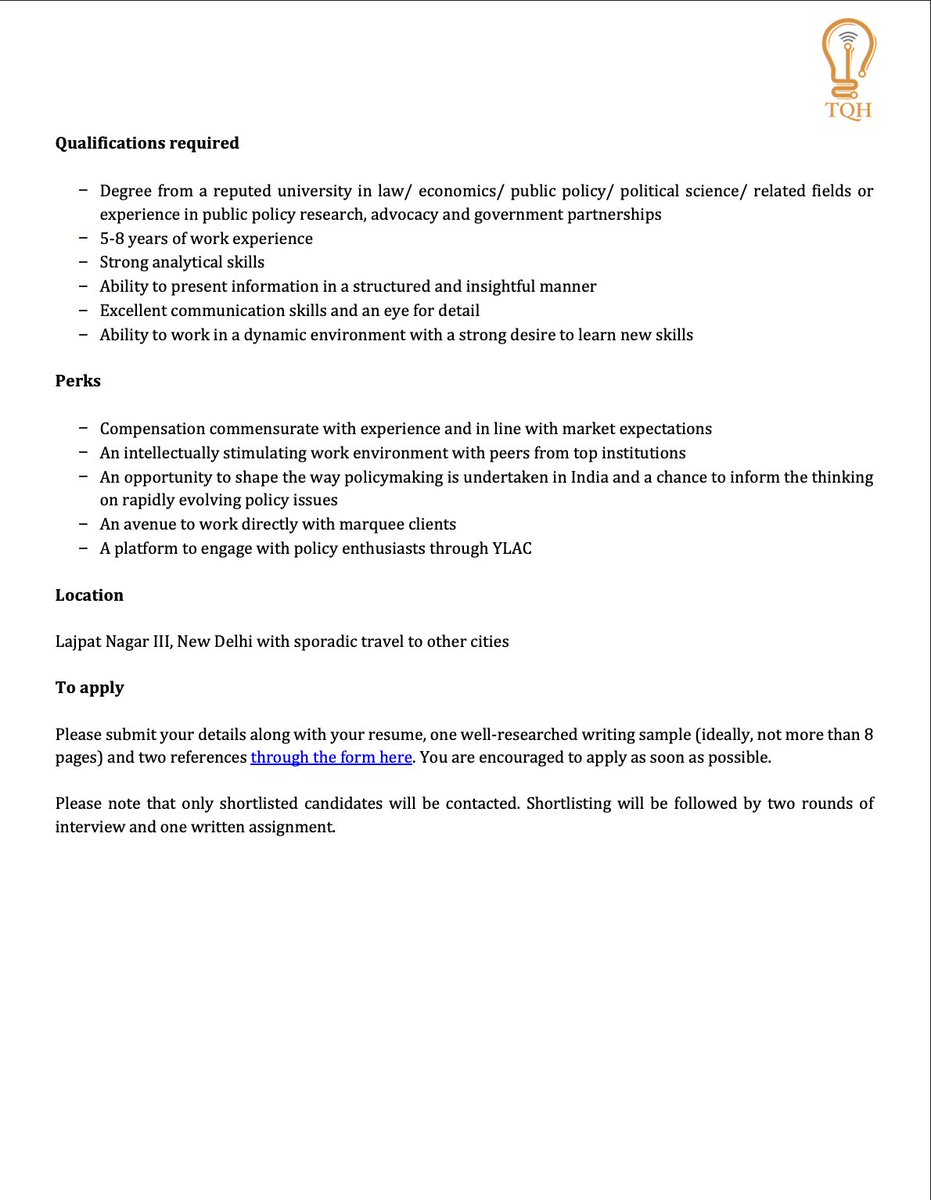 The Quantum Hub (@tqh_policy) on Twitter photo 🚨 We’re hiring!
The Quantum Hub (<a href="/tqh_policy/">The Quantum Hub</a>) is looking for a Manager - Public Policy to join our team in New Delhi. If you're passionate about solving complex policy challenges, enjoy leading research and advocacy work, and want to shape impactful strategies across sectors 🚨 We’re hiring!
The Quantum Hub (<a href="/tqh_policy/">The Quantum Hub</a>) is looking for a Manager - Public Policy to join our team in New Delhi. If you're passionate about solving complex policy challenges, enjoy leading research and advocacy work, and want to shape impactful strategies across sectors