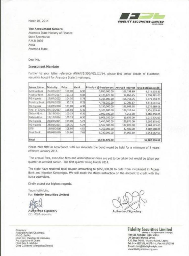 ejykmykel1's tweet photo. A Reminder that Peter Obi @PeterObi left N86billion in investment for Anambra State.  

Below are Bank Statements from Fidelity Bank, Access Bank and Diamond Bank. 

Somebody should tag @jidesanwoolu https://t.co/GI6A1wU4AV