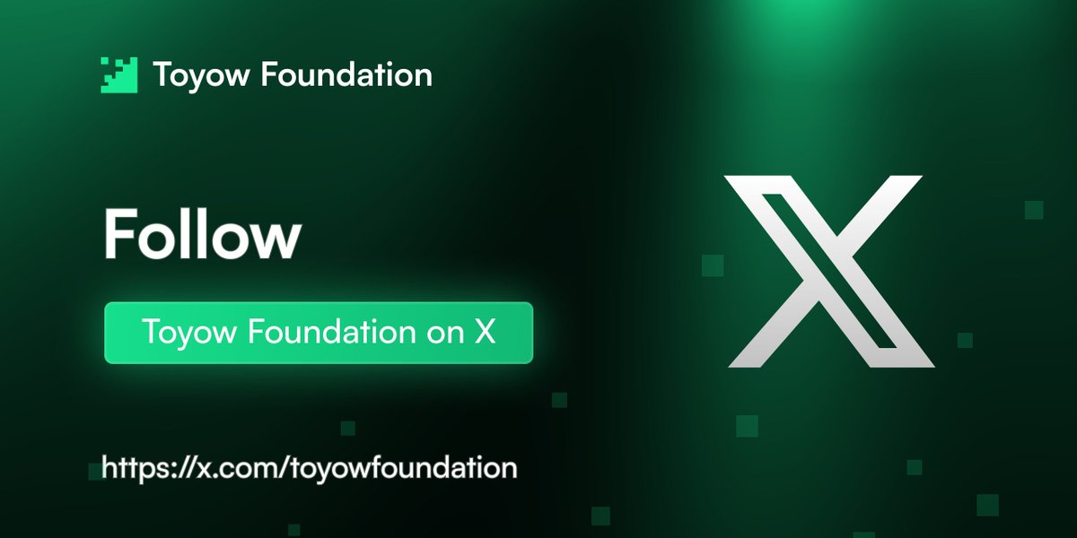 Toyow Foundation is where all major announcements drop.
Token updates, partnerships, and everything official.
Follow along → x.com/toyowfoundation