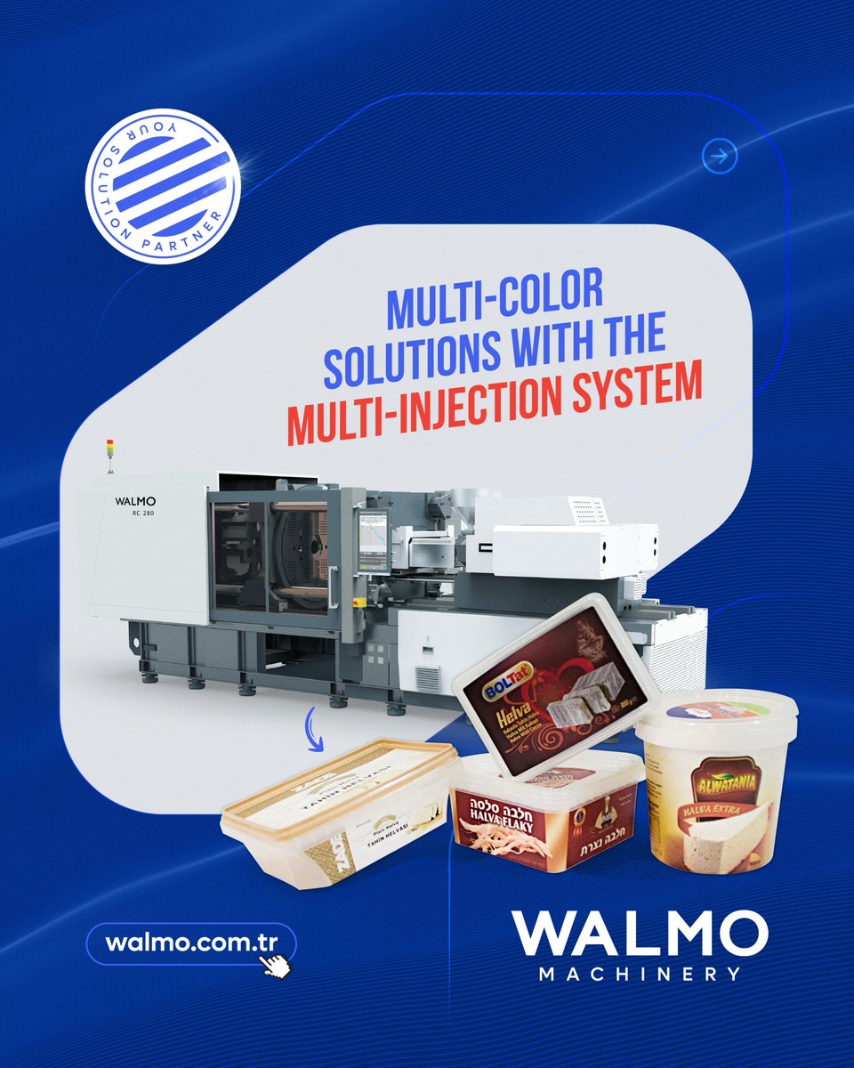 MachineryWalmo's tweet photo. Multi-Injection System

The Multi-Injection system opens up new possibilities for multi-color products. It easily adapts to existing technologies and molds, enhancing the injection process with blends of various block types.

#MultiInjection #InjectionMolding #SmartManufacturing https://t.co/EoCOoY72OM