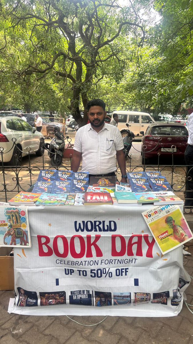 Out of the Blue now available in Bengaluru city!!!

As part of the World Book Day Sale, copies available at several parks and other areas around the city, like near the high court (in pic) and Sanjay Nagar park etc!!
#IndianFootball