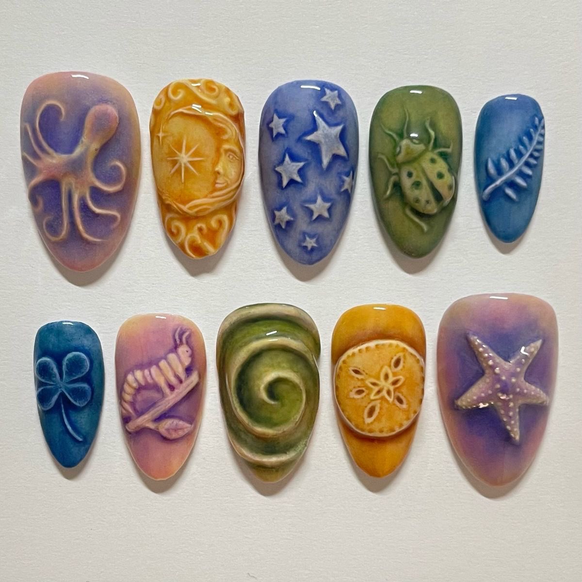 faewings's tweet photo. ceramic tile nails https://t.co/0ioDkrME60