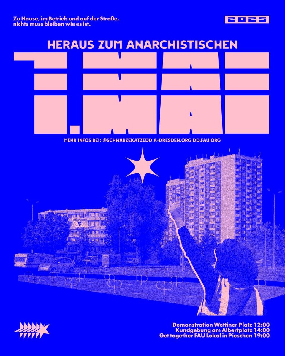 Am 1. Mai ist wieder einiges los in Dresden, wir sehen uns auf der Straße ✊
