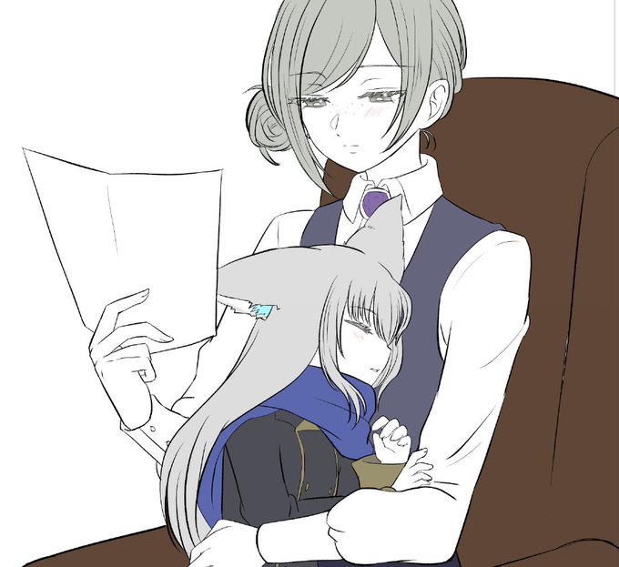 ヴェルTの心音を聞いてたら安心して寝ちゃった幼🦊ブルメ 