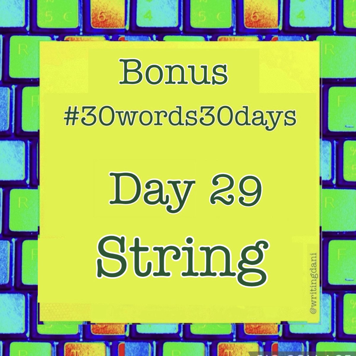 WritingDani's tweet image. Strings of words jewel-shining, glittering like tinsel, popping like popcorn

Strands wrapping, weaving, making a net

To hold a beating-heart, a breath, a world

A story of a multi-coloured life

#30words30days #String

#WritingCommunity #AmWriting #flashfiction #microfiction