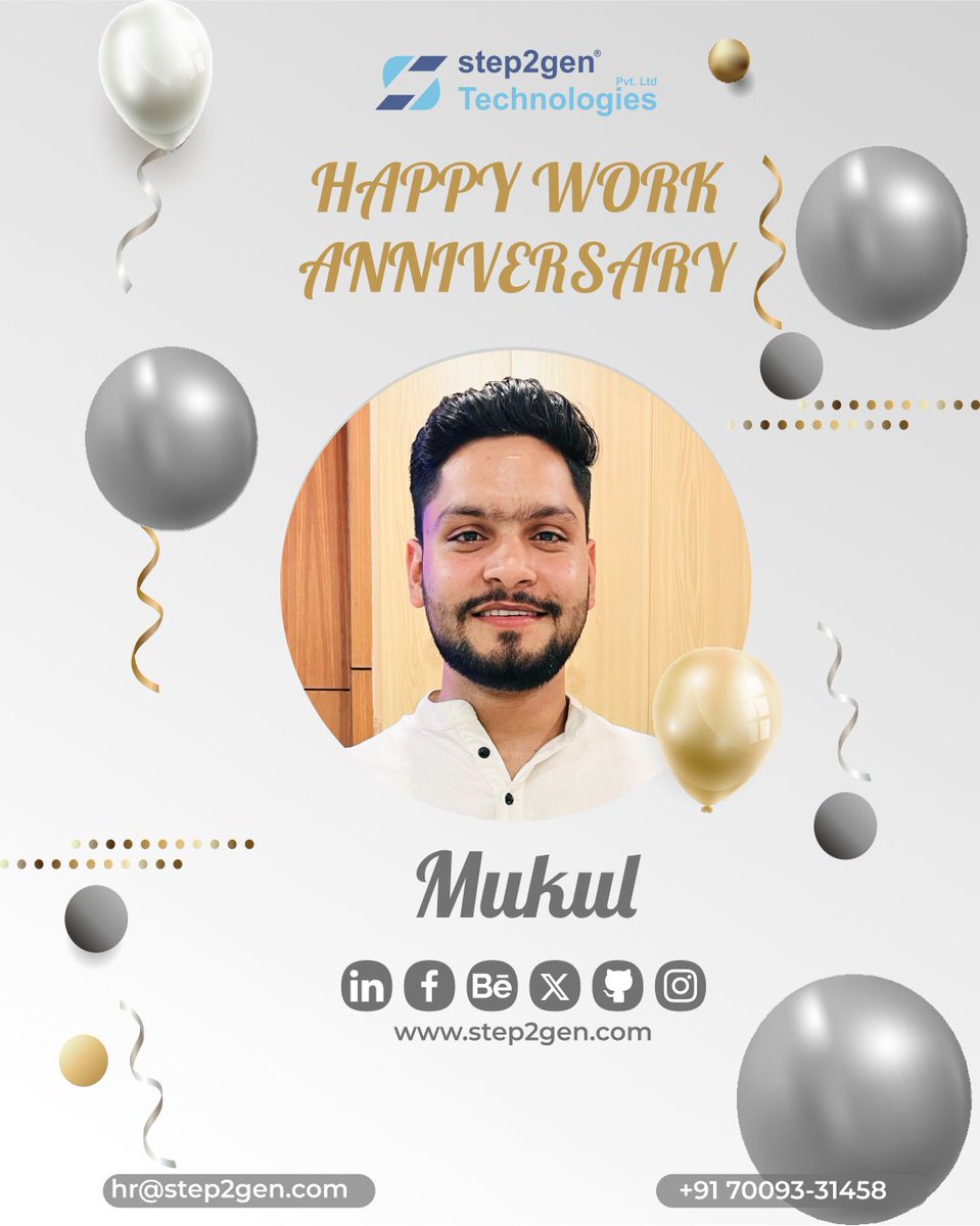 step2gen's tweet photo. Happy Work Anniversary, Mukul🥳

Your hard work, dedication, and adaptability have been invaluable to our team. Grateful for the journey, excited for what's next.

#Step2gen wishes you great future ahead 🎉

#workanniversary #s2gians #team #dotnet #developers #softwaredevelopment https://t.co/K85ALeq0yk