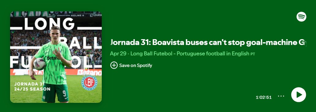 New Long Ball Futebol podcast out!

⚽️ Four-goal Viktor Gyökeres demolishes Boavista
⚽️ Benfica stay hot on Sporting’s tails with AVS thrashing
⚽️ Porto fall to shock defeat at Estrela da Amadora
⚽️ Vitória continue to impress under Luís Freire

🎧 portugoal.net/podcasts/4712-…