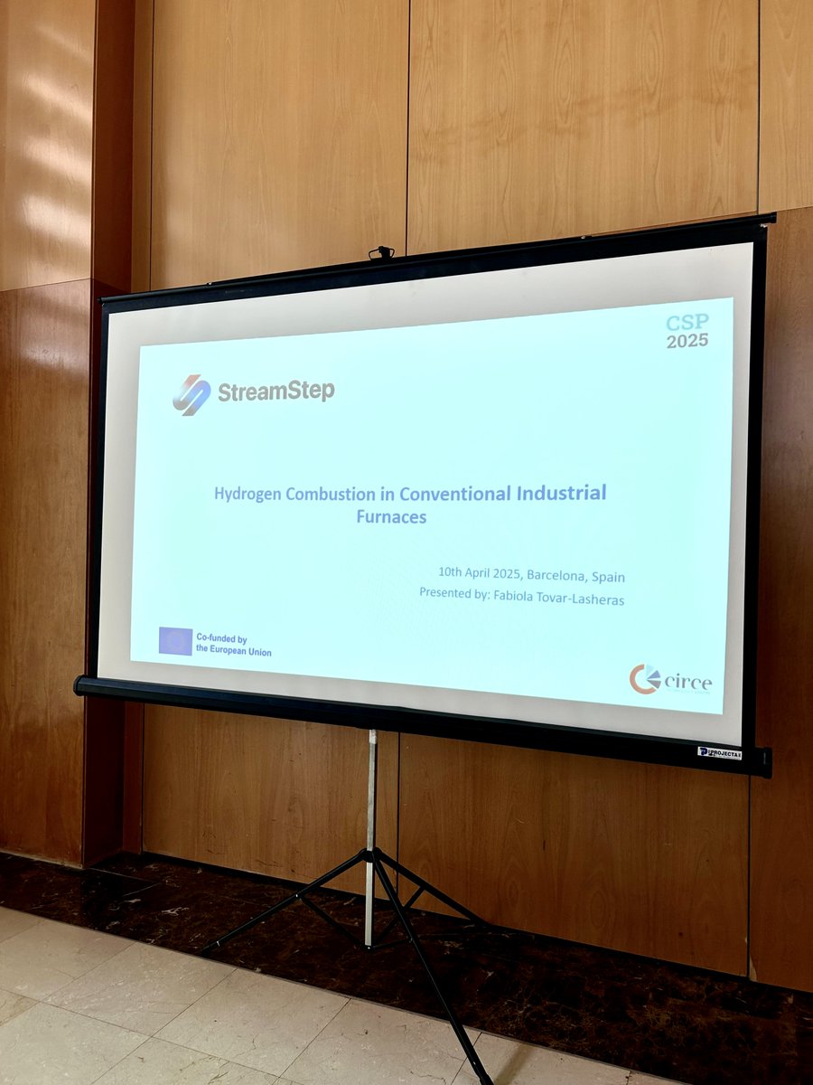StreamSTEP EU Project (@streamstepeu) on Twitter photo 🚀 Another dissemination activity for <a href="/StreamSTEPEu/">StreamSTEP EU Project</a>!
On April 10th, our partner Fabiola Tovar from <a href="/fCIRCE/">CIRCE - Centro Tecnológico</a>, delivered a presentation on 'Hydrogen Combustion in Conventional Industrial Furnaces' at the 10th CSP 2025 held in Barcelona, Spain.
🔎 bit.ly/4lQ2Ju0
#HeatPump 🚀 Another dissemination activity for <a href="/StreamSTEPEu/">StreamSTEP EU Project</a>!
On April 10th, our partner Fabiola Tovar from <a href="/fCIRCE/">CIRCE - Centro Tecnológico</a>, delivered a presentation on 'Hydrogen Combustion in Conventional Industrial Furnaces' at the 10th CSP 2025 held in Barcelona, Spain.
🔎 bit.ly/4lQ2Ju0
#HeatPump