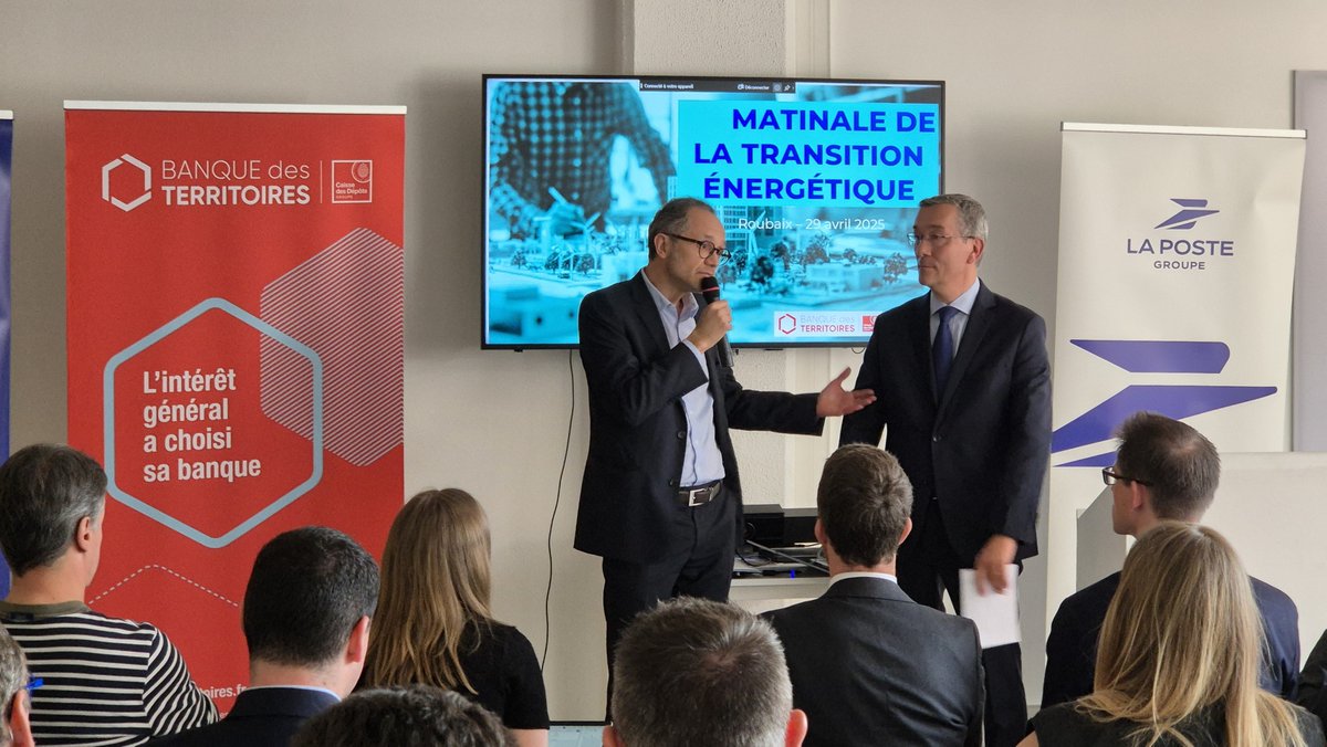 La Poste Groupe HDF (@lpnews_hdf) on Twitter photo #RSE | <a href="/GroupeLaPoste/">La Poste Groupe</a> & <a href="/BanqueDesTerr/">Banque des Territoires</a> présentent leurs solutions pour accompagner les acteurs locaux dans leurs travaux de rénovation énergétique lors de leur Matinale de la #transitionénergétique 🌍
➡️Témoignages clients
⏲️10h00 -12h30
📍#Blanchemaille by <a href="/euratechnologie/">EuraTechnologies</a> #RSE | <a href="/GroupeLaPoste/">La Poste Groupe</a> & <a href="/BanqueDesTerr/">Banque des Territoires</a> présentent leurs solutions pour accompagner les acteurs locaux dans leurs travaux de rénovation énergétique lors de leur Matinale de la #transitionénergétique 🌍
➡️Témoignages clients
⏲️10h00 -12h30
📍#Blanchemaille by <a href="/euratechnologie/">EuraTechnologies</a>
