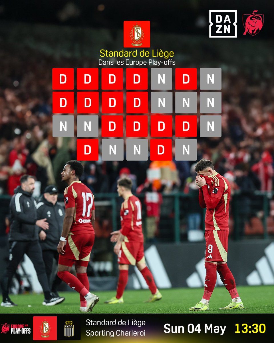 DAZN_BEFR's tweet image. 😳 | Le Standard de Liège n'a pas gagné un seul de ses 26 derniers matchs en Europe Play-offs. 📉🔴