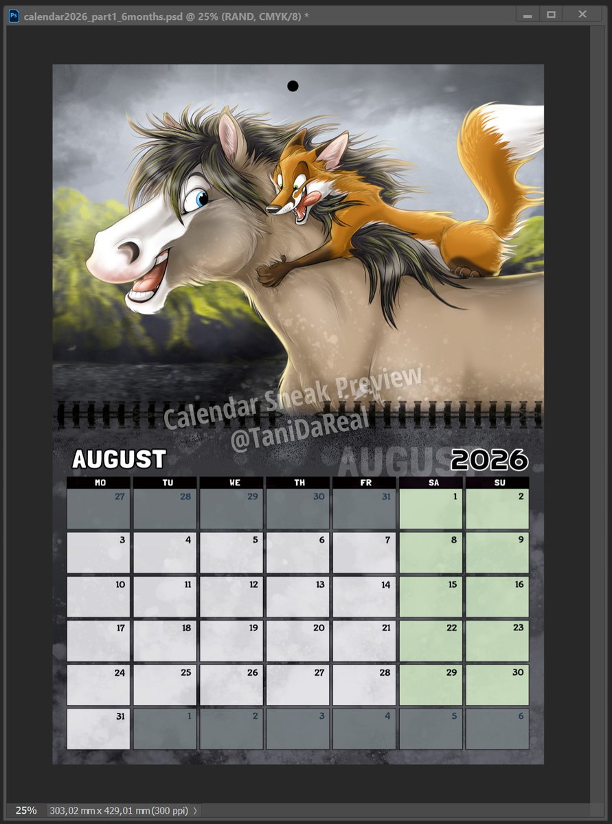 Working hard on the new Art Calendar for 2026 🙃