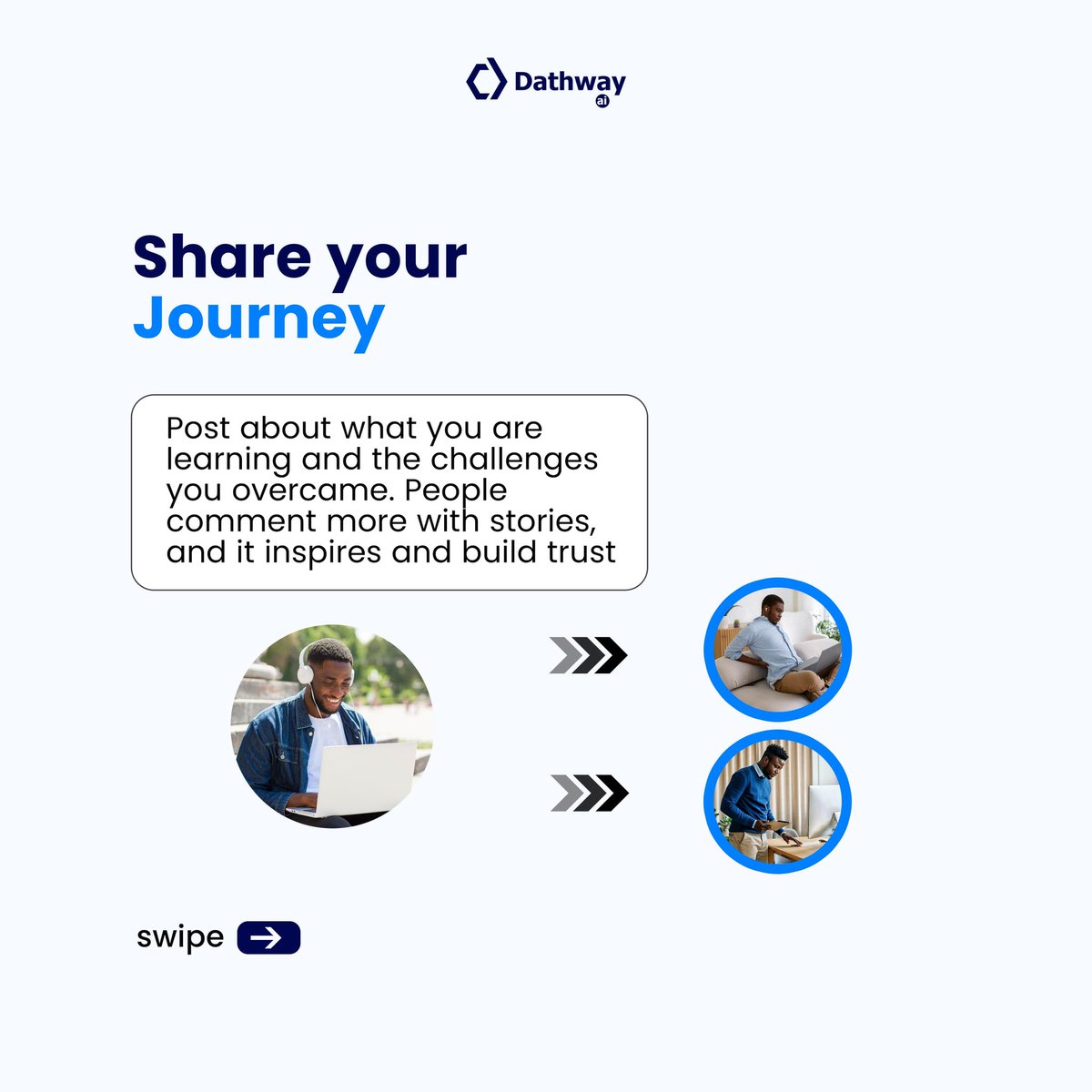 DathwayAi's tweet image. It’s time to stop blending in, and start showing the world what makes you different.

#techpersonalbranding  #techcareertips  #BuildYourBrand  #CareerGrowth  #personalbranding101  #dathway