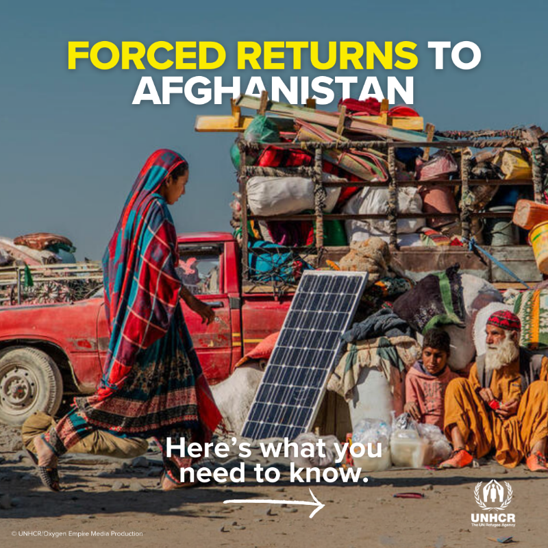 UNHCRAsia's tweet photo. An even deeper humanitarian crisis is looming in Afghanistan as tens of thousands of Afghans are being forced to return from neighbouring countries of Pakistan and Iran.
Here's what you need to know.