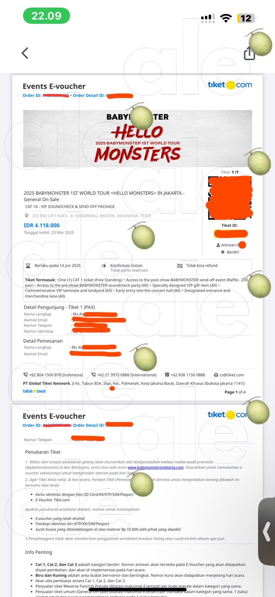 spiciestmelons's tweet photo. WTS babymonster hello monsters in jkt

✨CAT 1A - VIP SOUNDCHECK &amp; SEND-OFF PACKAGE (1 tix)✨
✅qn 5**
✅harga web bs nego
✅dp 50% bs nego sisanya cod
✅all proof
✅dituker sampe fisik
✅tiket nama sendiri https://t.co/ZElMVYAdOT