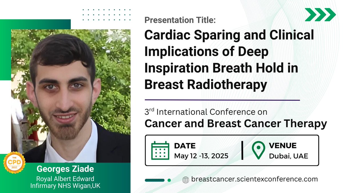 Breast2023's tweet photo. Dr Georges Ziade will present on the transformative role of Deep Inspiration Breath Hold (DIBH) in minimizing cardiac exposure during #breastcancer radiotherapy. His insights will focus on improving treatment safety &amp; long-term outcomes patients. Details: https://t.co/nCvzOar2DJ https://t.co/5UdKtBh5rN