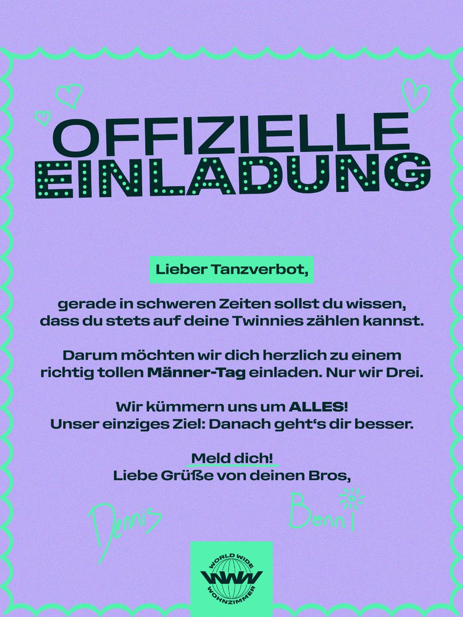 Meld dich, <a href="/TANZVERBOTcf/">TANZVERBOT</a>. ❤️