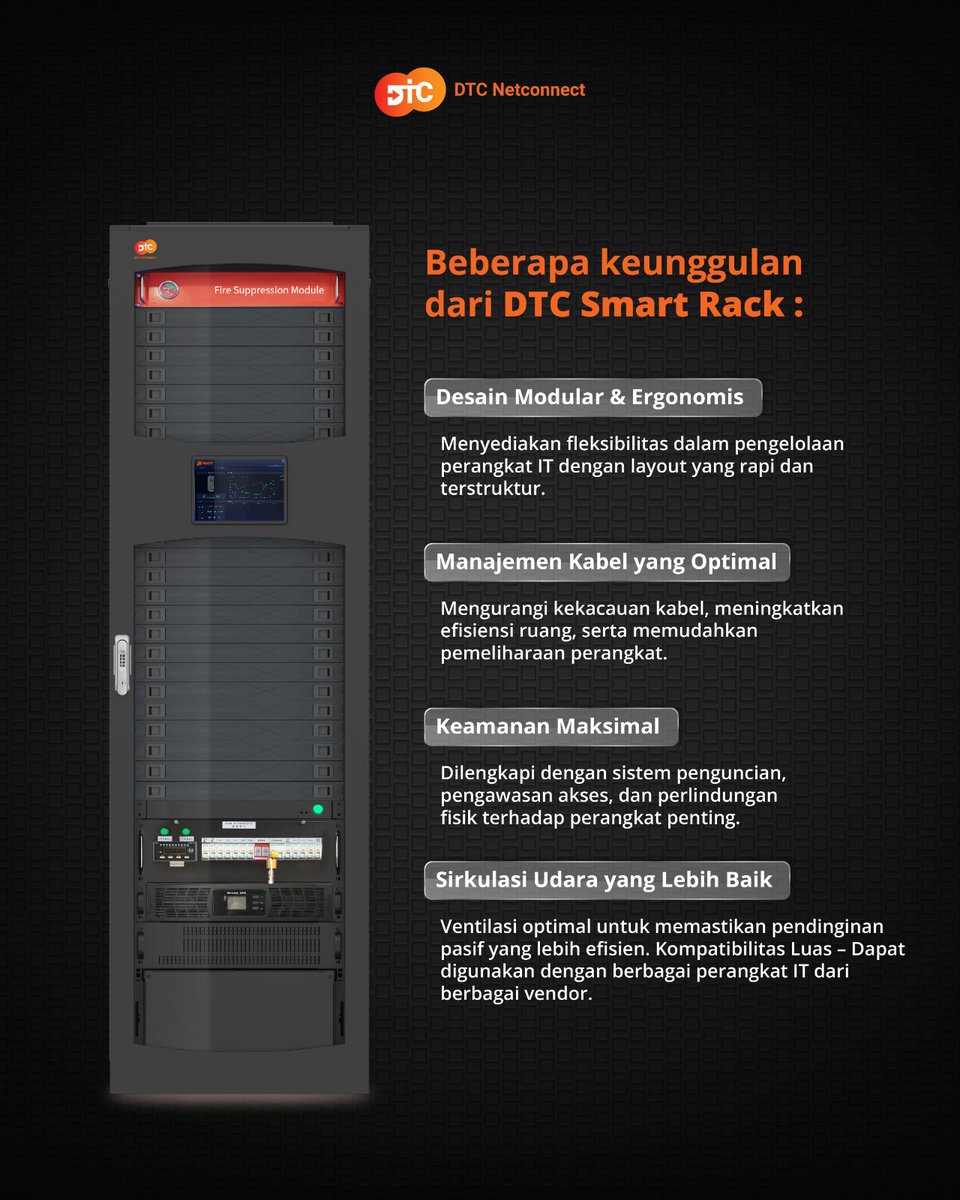 DNetconnect's tweet image. Hallo, My Client.

Untuk kebutuhan Smart Rack canggih, berkualitas dengan harga yang bisa disesuaikan?

Jawabannya adalah DTC Smart Rack. Nah, penasaran apa aja detail dan keunggulannya?? Yuk cek slidenya.

#smartrack #dtcsmartrack #datacenter #datarecoverycenter #datacenters