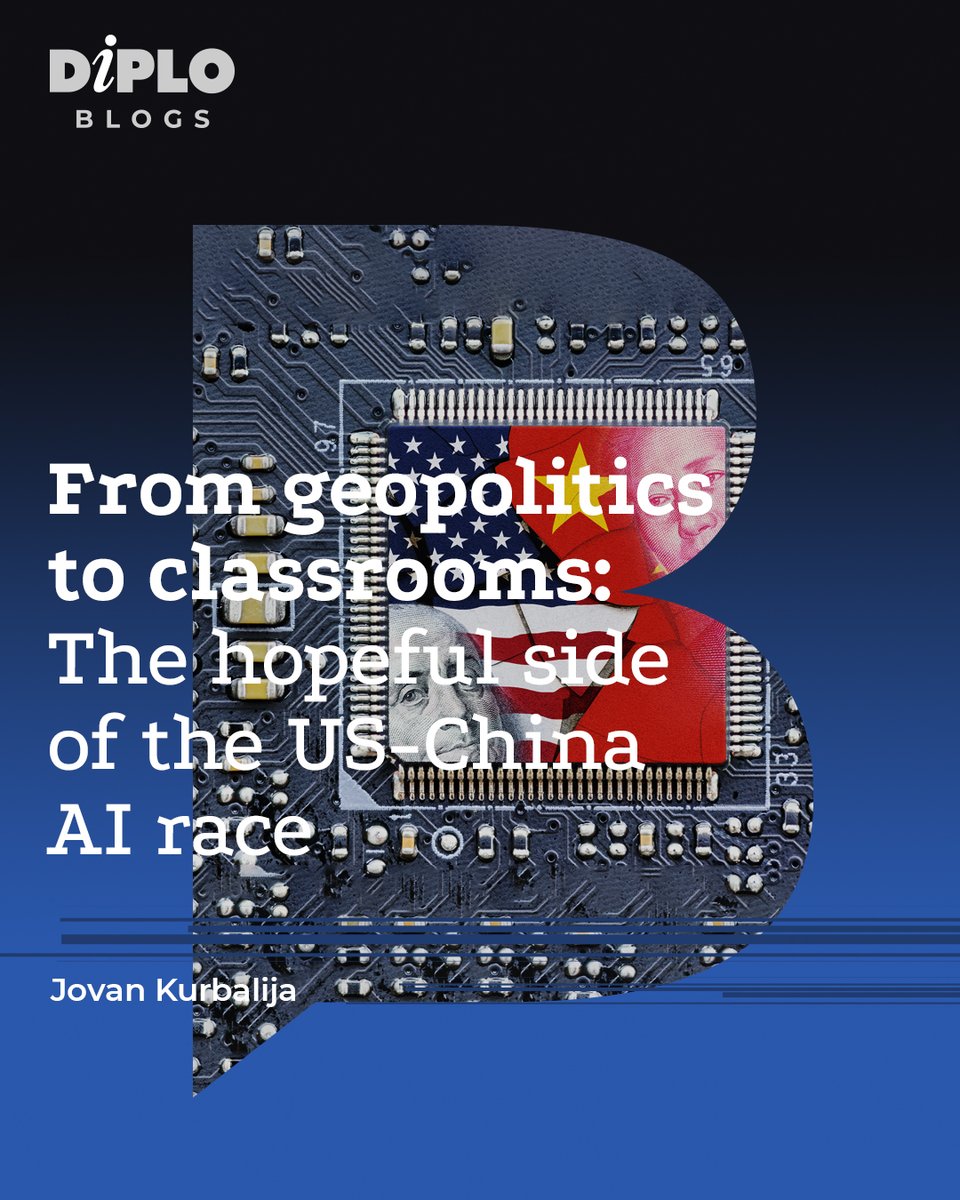 DiplomacyEdu's tweet photo. AI rivalry in the classroom? 🇺🇸 🇨🇳
The US-China race for AI supremacy is heating up - in schools!
Could this be the hopeful side of global tech competition?
🔗 https://t.co/cFQvCKhKl8
.
.
#DiploBlog #DiploFaculty #humAInism #AI #AIandEducation #EdTech #Geopolitics #USChina
@jovankurbalija
