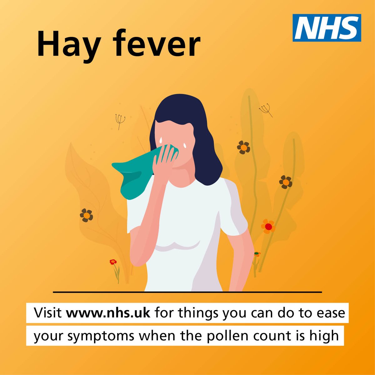 ☀️There are high levels of pollen expected across parts of our region this week.

If you suffer from hay fever, visit the NHS website for things you can do to ease your symptoms.

nhs.uk/conditions/hay…
#HayFever