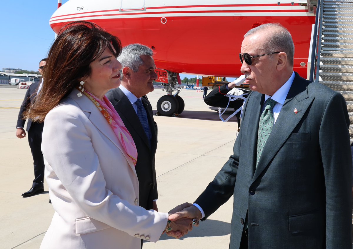 Presidency of the Republic of Türkiye (@trpresidency) on Twitter photo President <a href="/RTErdogan/">Recep Tayyip Erdoğan</a> has arrived in Rome, Italy to attend the 4th Türkiye-Italy Intergovernmental Summit at the invitation of President Giorgia Meloni of the Council of Ministers of Italy. President <a href="/RTErdogan/">Recep Tayyip Erdoğan</a> has arrived in Rome, Italy to attend the 4th Türkiye-Italy Intergovernmental Summit at the invitation of President Giorgia Meloni of the Council of Ministers of Italy.