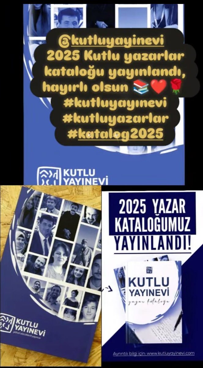 qul_b's tweet photo. 2025 Kutlu yazarlar kataloğu yayınlandı, hayırlı olsun 📚❤️🌹 
.
.
#kutluyayınevi #kutluyazarlar #kutluşairler #katalog2025 https://t.co/gqmPb1UCVx