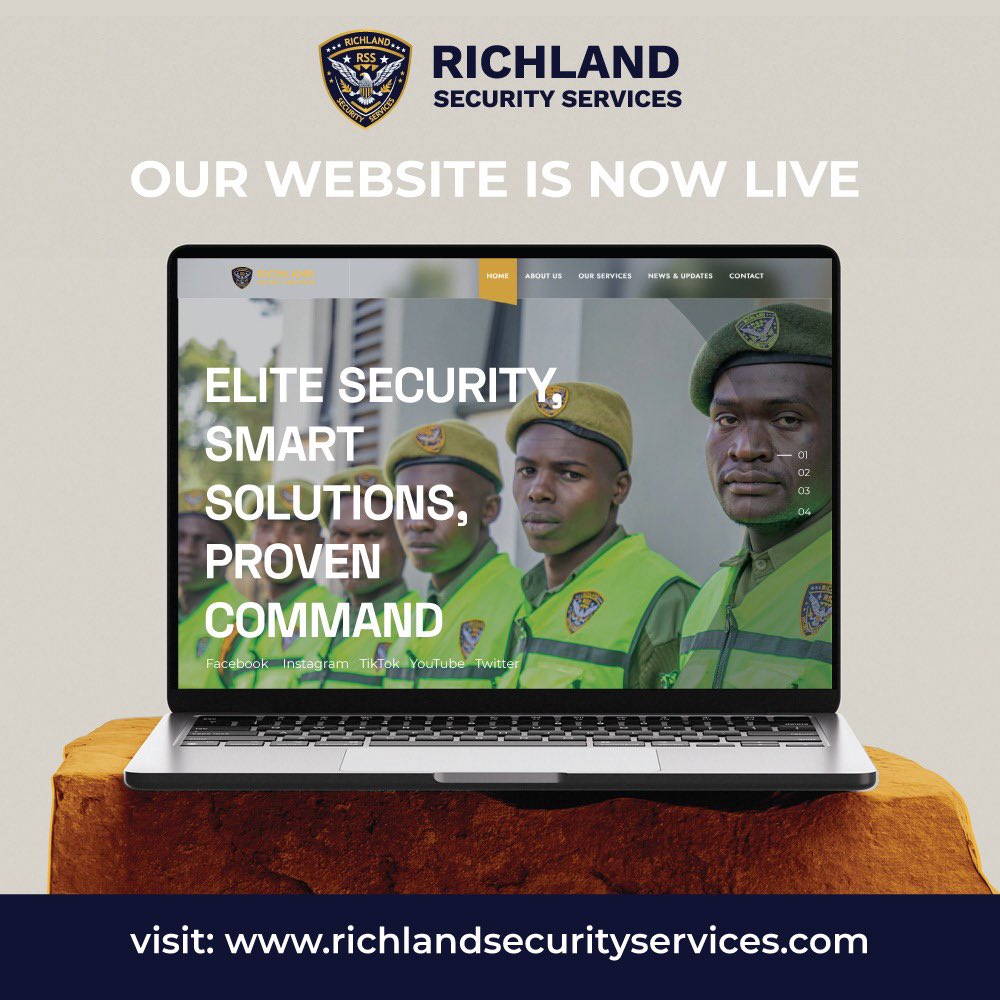 RichlandSec's tweet photo. We’re live!
Proud to announce the launch of our revamped website.

Explore our services today: https://t.co/qUI9LjTVYM

#SecureWithRichland #EliteSecurity #SmartSolutions #ProvenCommand #NowLive https://t.co/c44sLDduxv