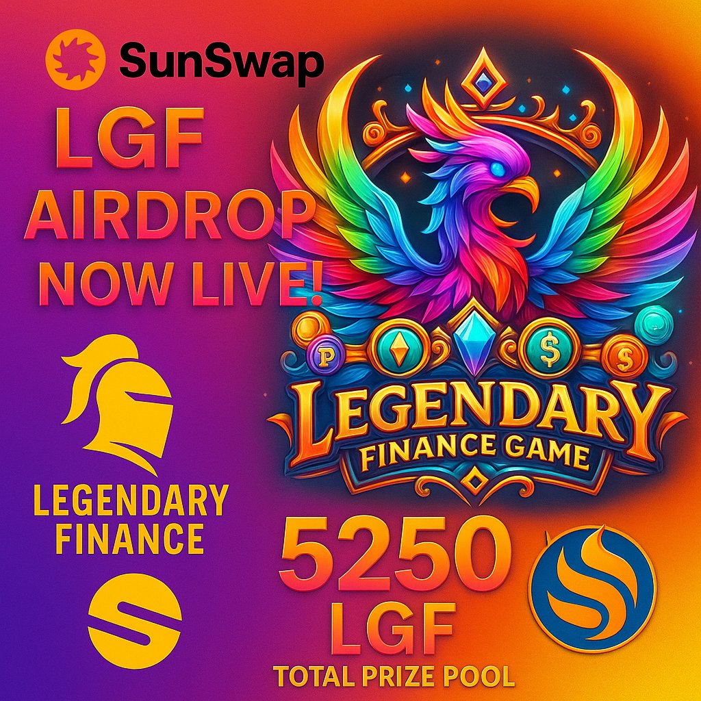 LegendaryFinanc's tweet photo. LGF Airdrop is LIVE!
Total Prize Pool: 5250 LGF
Easy Tasks | Fast Rewards
Join Now: https://t.co/48HIzycyjF

#LGF #TRX #SunSwap #DEX #CryptoTrading #TRON
#Airdrop #CryptoAirdrop #LegendaryFinance #GiveawayAlert
#CryptoRewards #Web3Airdrop #FreeCrypto #CryptoNews
#AirdropHunters https://t.co/W2uwf2Dy8Q