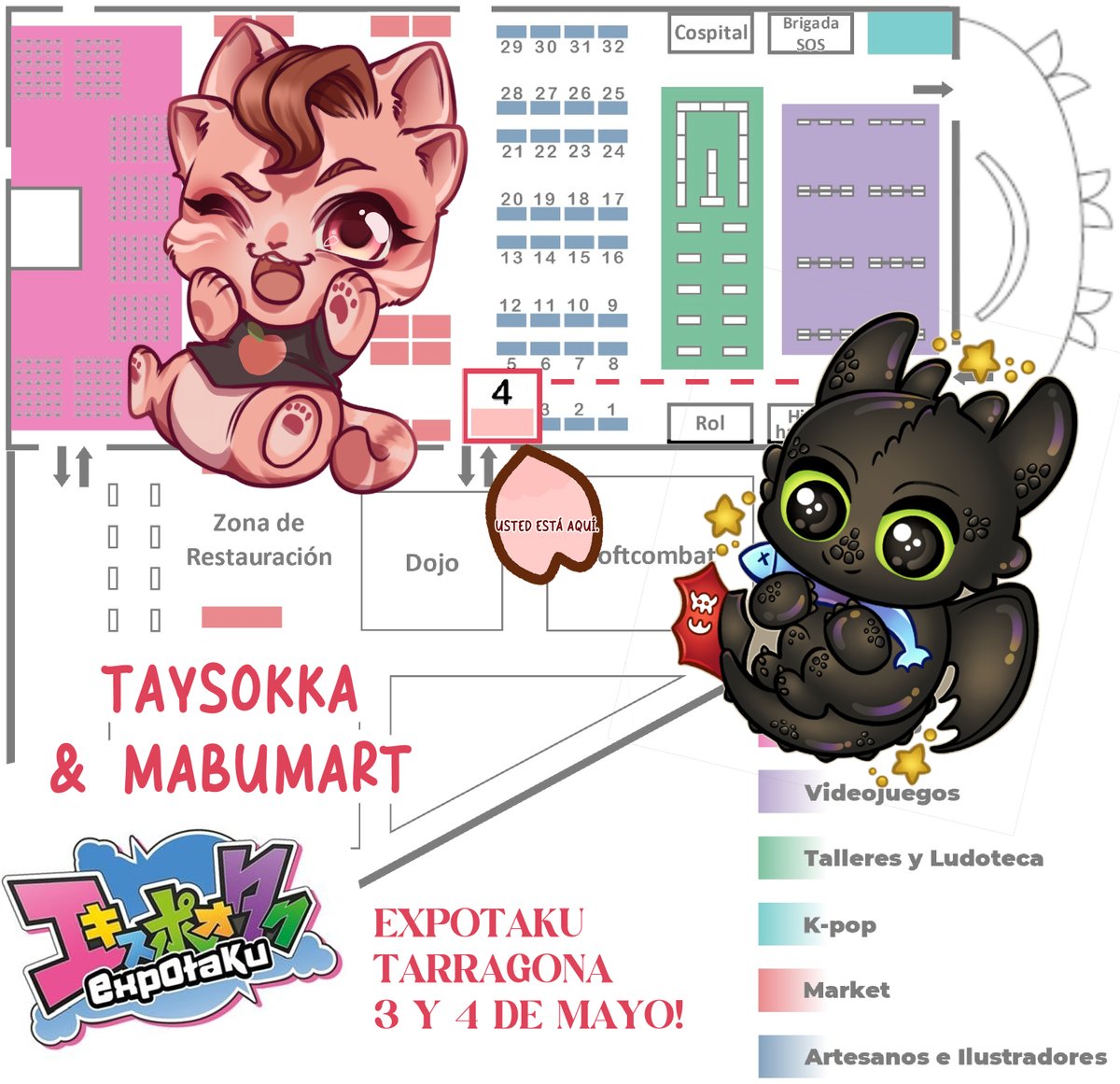 Nos vemos este fin de semana en la Expotaku de Tarragona!! en el stand 4!!!!!!!! estaré junto a <a href="/mabumart2/">Marta 🌻</a> ❤️❤️